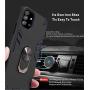 Samsung Galaxy A71 4G Screen Protector Folmeikat 360 Degree Rotating Metal Ring Cover with Kickstand Protective Phone Case (NOT for Samsung A71 5G/5G UW) 6.7'' (Black)