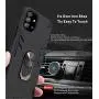 Samsung Galaxy A71 4G Screen Protector Folmeikat 360 Degree Rotating Metal Ring Cover with Kickstand Protective Phone Case (NOT for Samsung A71 5G/5G UW) 6.7'' (Black)
