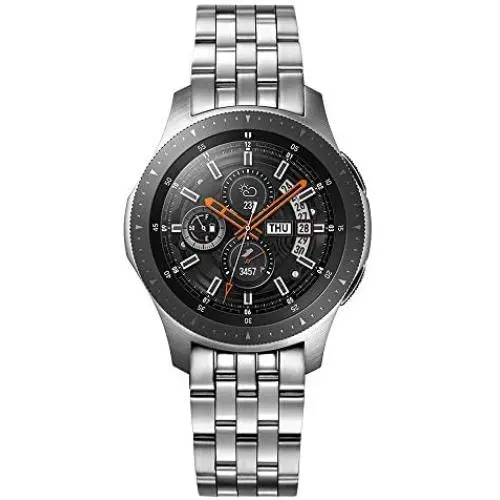 Kartice No Gaps Band Compatible with Samsung Galaxy Watch 46mm Bands Gear S3 Frontier No Gaps Band, 22mm Solid Stainless Steel No Gaps Watch Bands for Galaxy Watch 46mm Gear S3 Classic Bands