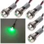 FICBOX 5pcs LED Indicator Light 6mm 12V Waterproof Metal Signal Lamp Warning Lights for Pilot Dash Truck Boat (Green) FICBOX 5pcs LED Indicator Light 6mm 12V Waterproof Metal Signal Lamp Warning Lights for Pilot Dash Truck Boat (Green)