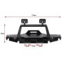 RCLions Metal Front Bumper with LED Lights/Lampshade/Shackles for TRX4/SCX10-ii 90046 1/10th RC Crawler Car