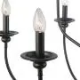 LALUZ Black Chandelier, Farmhouse Light Fixture, 2-Tier 9-Candle French Country Chandelier for Living Room, Foyer, Bedroom