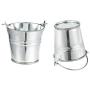 24-Pack Small Metal Buckets - 2-Inch Silver Mini Pails with Handles, for Party Favors, Candy, Votive Candles, Trinkets, Small Plants