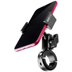 Metal Motorcycle Mount for Phone - by TACKFORM [Enduro Series] - NO Slings Needed. Rock Solid Holder for Regular and Plus Sized iPhone and Samsung Devices. Industrial Spring Grip