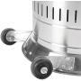 Fire Sense Stainless Steel Commercial Patio Heater with Wheels | Uses 20 Pound Propane Tank | 46,000 BTU Output | Electronic Ignition System | Weighted Base | Portable Outdoor Heat Lamp