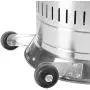 Fire Sense Stainless Steel Commercial Patio Heater with Wheels | Uses 20 Pound Propane Tank | 46,000 BTU Output | Electronic Ignition System | Weighted Base | Portable Outdoor Heat Lamp