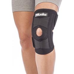 Mueller Self-Adjusting Knee Stabilizer, Black, One Size Fits Most|Measure three inches above knee, fits 14” - 20”