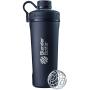 BlenderBottle Radian Shaker Cup Insulated Stainless Steel Water Bottle with Wire Whisk, 26-Ounce, Matte Black