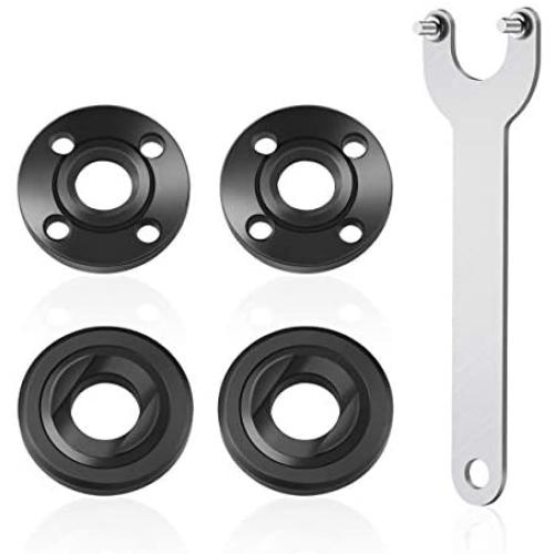 Lenink Grinder Outer Lock Flange Nut,Grinder Nut Compatible with Black & Decker Dewalt Milwaukee Makita 193465-4 Bosch Ryobi,Grinder Wrench Spanner + Metal Outer Inner Lock Nut Kit(5 pcs) Lenink Grinder Outer Lock Flange Nut,Grinder Nut Compatible with Black & Decker Dewalt Milwaukee Makita 193465-4 Bosch Ryobi,Grinder Wrench Spanner + Metal Outer Inner Lock Nut Kit(5 pcs)