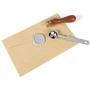 Silver Sealing Wax Beads, Yoption 300 Pieces Octagon Wax Seal Beads Kit with 2 Melting Spoon and 4 Candles for Seal Stamp (Silver)