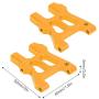 VGEBY RC Rear Suspension Bracket, Metal Rear Suspension Arm Upgrade Parts Accessory Fit for HSP 94122 1/10 RC Car Model (Orange)