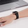 WFEAGL For Versa Band, Top Grain Leather Band Replacement Strap for Versa /Versa 2 /Versa Lite /Versa SE Fitness Smart Watch (Black Band+RoseGold Buckle)