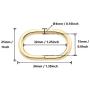 BIKICOCO 1-1/4 Metal Oval Ring Buckle Loops Non Welded for Leather Purse Bags Handbag Straps, Light Gold - Pack of 10