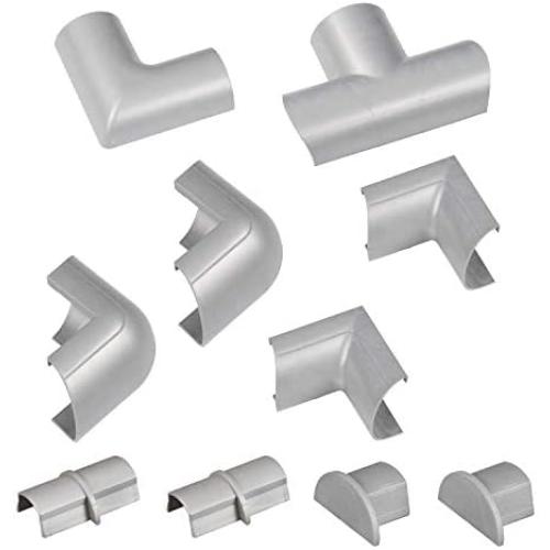 D-Line Cable Raceway Clip-Over Accessories | Join Multiple Channels of D-Line Cord Covers | Coupler and Connector Multipack (Medium (Mini), Grey) D-Line Cable Raceway Clip-Over Accessories | Join Multiple Channels of D-Line Cord Covers | Coupler and Connector Multipack (Medium (Mini), Grey)