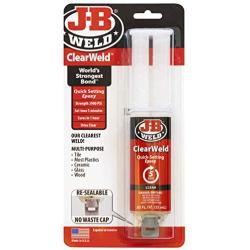 J-B Weld 50112 ClearWeld 5 Minute Set Epoxy Syringe - Clear - 25 ml