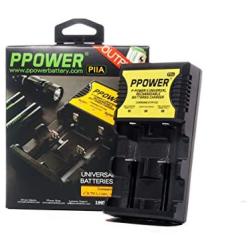 Ppower II Intelligent Universal Rechargeable Batteries Charger for 3.7V Li-Ion, Ni-Mh, Ni-Cd, etc(PIIA) P-POWER