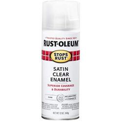 Rust-Oleum 285092 Stops Rust Spray Paint, 12 Oz, Satin Clear