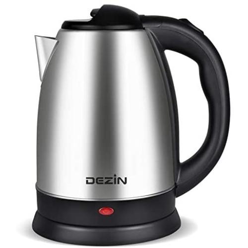 Dezin Electric Kettle Upgraded, 2L Stainless Steel Cordless Tea Kettle, Fast Boil Water Warmer with Auto Shut Off and Boil Dry Protection Tech for Coffee, Tea, Beverages