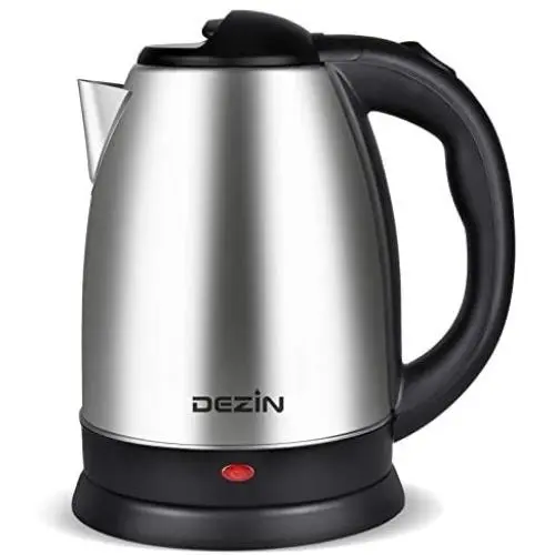 Dezin Electric Kettle Upgraded, 2L Stainless Steel Cordless Tea Kettle, Fast Boil Water Warmer with Auto Shut Off and Boil Dry Protection Tech for Coffee, Tea, Beverages