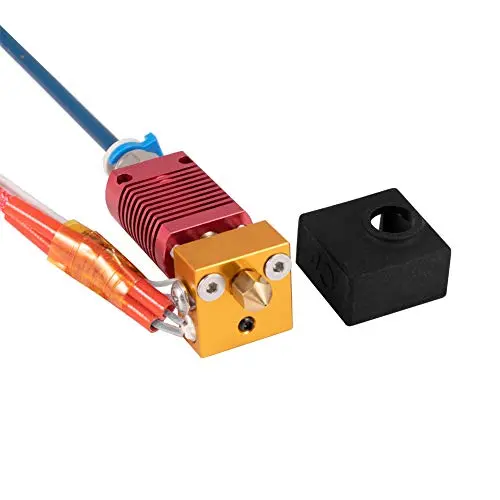 Sovol Creality Upgrade Parts Assembled Extruder Hotend with Capricorn Bowden PTFE Tubing with Silicone Cover×3 and 0.4mm Nozzle×3 for Creality Ender 3 Ender 3 pro 3D Printer, Not for Ender 5