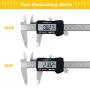 Digital Caliper, Adoric Electronic Digital Caliper Stainless Steel Body with Large LCD Screen | 0-6 Inches | Millimeter/Inch/Conversion