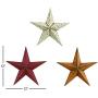 Bellaa 22052 Metal Stars Wall Decor 12 inch Set of 3 Celtic Patio Garden Outdoor