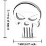 YZstyle Stainless Steel Gothic Punk Punisher Skull Cut-Out Button Stud Post Earrings (silver055)