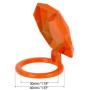 X AUTOHAUX Orange Universal Engine Button Knob Push Button Switch Cover Metal Alloy Protective Cover