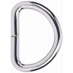 Metal D Rings Buckle Nickel Plated 1'' Inside Diameter Heavy Duty Wire Thickness 4 mm Pack of 20