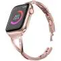 MARGE PLUS Compatible with Apple Watch Band 40mm 38mm 44mm 42mm, Women Bling Wristband for iWatch SE Series 6 5 4 3 2 1 Metal Stylish Strap