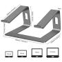 Soundance Laptop Stand, Aluminum Computer Riser, Ergonomic Laptops Elevator for Desk, Metal Holder Compatible with 10 to 15.6 Inches Notebook Computer, Grey