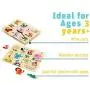 Etna 3 Piece Educational Wooden Peg Puzzles with Metal Organizer Rack