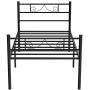 HAAGEEP Twin Bed Frame with Headboard Storage No Box Spring Needed Metal Platform Single Size Bedframe Foundation 14 Inch High