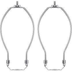 Maxdot 2 Pieces Lamp Harp Holder for Table and Floor Lamps (Chrome Polished, 8 Inch)