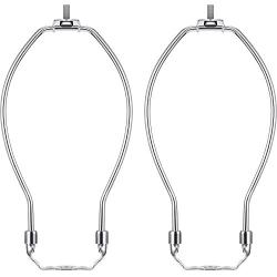 Maxdot 2 Pieces Lamp Harp Holder for Table and Floor Lamps (Chrome Polished, 8 Inch)