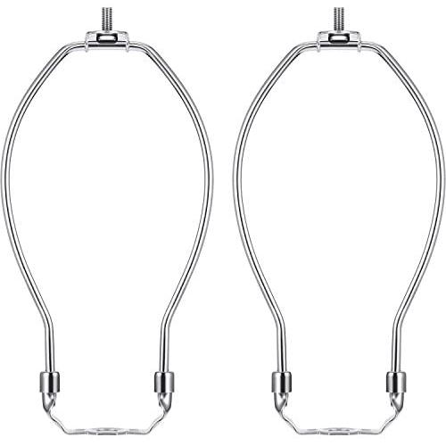 Maxdot 2 Pieces Lamp Harp Holder for Table and Floor Lamps (Chrome Polished, 8 Inch)