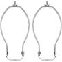 Maxdot 2 Pieces Lamp Harp Holder for Table and Floor Lamps (Chrome Polished, 8 Inch)