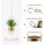 Hoobbii Hanging Planter-Metal Plant Hanger, Simple Modern Planter, Hanging Planters for Indoor Plants, Home Decoration Hanging Flower Pot