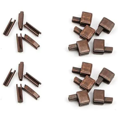 Trycooling 20Pcs Metal Zipper Latch Slider Retainer Insertion Pin Easy for Zipper Repair Zipper Repair Kit (#5) (Bronze) Trycooling 20Pcs Metal Zipper Latch Slider Retainer Insertion Pin Easy for Zipper Repair Zipper Repair Kit (#5) (Bronze)