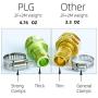 PLG Garden Hose Repair Connector with Clamps,Green,2 Male + 2 Female