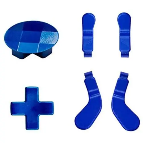 4 pcs Trigger Paddles and 2 Interchangeable D-Pads Metal Stainless Steel Replacement Parts for Elite Series 2 and Xbox one Elite Controllers (Blue)