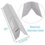 BBQration 15'' SSN159A Stainless Steel Heat Shields Plates Replacement Parts for Backyard BY13-101-001-13, BY16-101-003-01, Dyna-Glo DGF510SBP, Uniflame GBC1059WB, Better Homes & Gardens and More