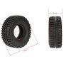 LAFEINA 4PCS 100mm 1.9 Inch Rubber Tires with Metal Beadlock Wheel Rim for 1:10 RC Crawler Axial SCX10 Tamiya CC01 D90 D110 RC Car Parts