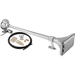 Vixen Horns Train Horn for Boat/Truck/Car. Air Horn Waterproof Chrome Plated Dual Trumpet (Large) + Cover. Super Loud dB. Marine Grade Finish. Fits 12v Vehicles Like Semi/Pickup/Jeep/SUV VXH1167CX2