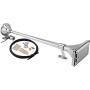 Vixen Horns Train Horn for Boat/Truck/Car. Air Horn Waterproof Chrome Plated Dual Trumpet (Large) + Cover. Super Loud dB. Marine Grade Finish. Fits 12v Vehicles Like Semi/Pickup/Jeep/SUV VXH1167CX2