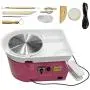ZXMOTO 9.8''/25cm Pottery Wheel Machine Pottery Ceramic Forming Machine with Adjustable Foot Lever Pedal for Work Clay Art Craft DIY Tool 350W #Pink #p ZXMOTO 9.8''/25cm Pottery Wheel Machine Pottery Ceramic Forming Machine with Adjustable Foot Lever Pedal for Work Clay Art Craft DIY Tool 350W #Pink #p