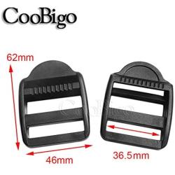 5/8'' 3/4'' 1'' 1-1/4'' 1-1/2'' 2'' Plastic Black Ladder Lock Slider Adjustable Buckle for Backpack Straps Webbing Parts (Webbing Size:1-1/2''(36.5mm) Black)