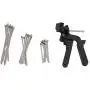 YaeCCC Cable Tie Gun with 30 Pcs Stainless Steel Locking Cable Zip Ties Kit, Zip Tie Tool Exhaust Strap Wrap Coated Cable Tie for 4'' 6'' 8'' Stainless Steel Cable Ties YaeCCC Cable Tie Gun with 30 Pcs Stainless Steel Locking Cable Zip Ties Kit, Zip Tie Tool Exhaust Strap Wrap Coated Cable Tie for 4'' 6'' 8'' Stainless Steel Cable Ties