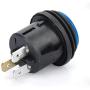 BONATECH 12V 20A Round Toggle Switches Power Metal Push Button Toggle Switch Socket Plug Latching Black Shell On-Off Control for Car Truck Race Cars RV