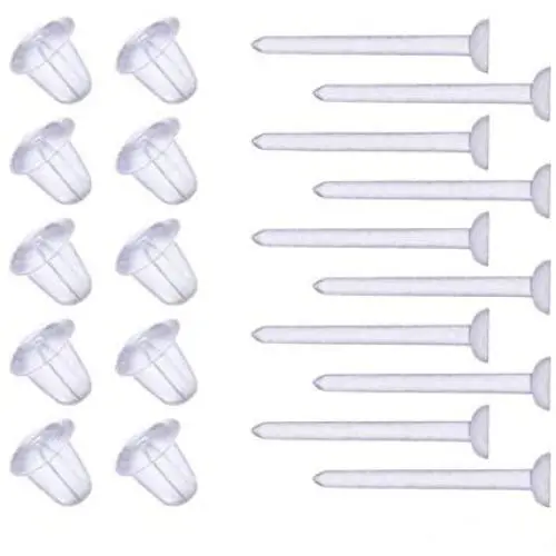 YOYOSTORE 3mm Invisible Plastic Earrings Blank Pins Stud Tiny Head Findings DIY Supplies (100 pieces/50 Pairs) YOYOSTORE 3mm Invisible Plastic Earrings Blank Pins Stud Tiny Head Findings DIY Supplies (100 pieces/50 Pairs)
